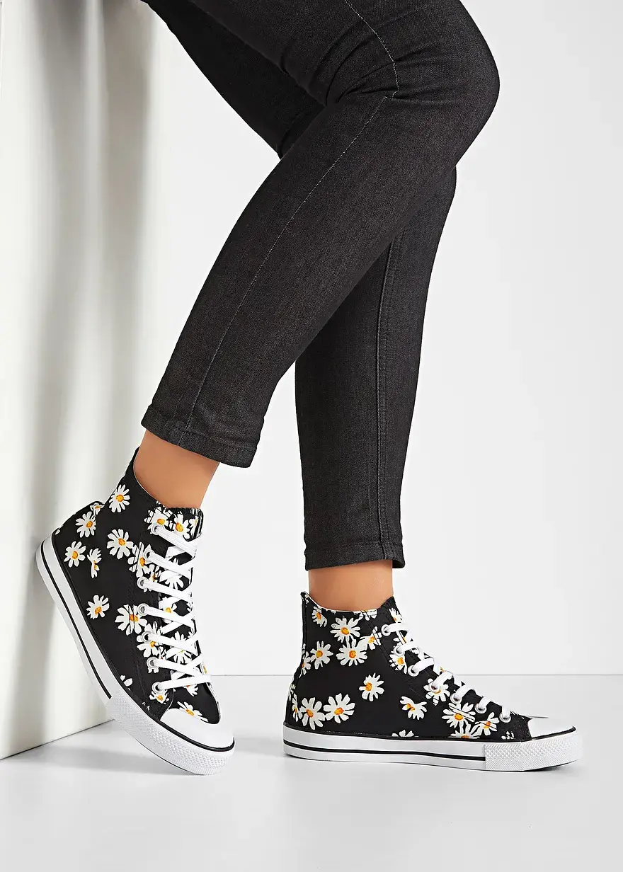 Bonprix Verspielter High Top Sneaker Mit Schönen Details - Schwarz