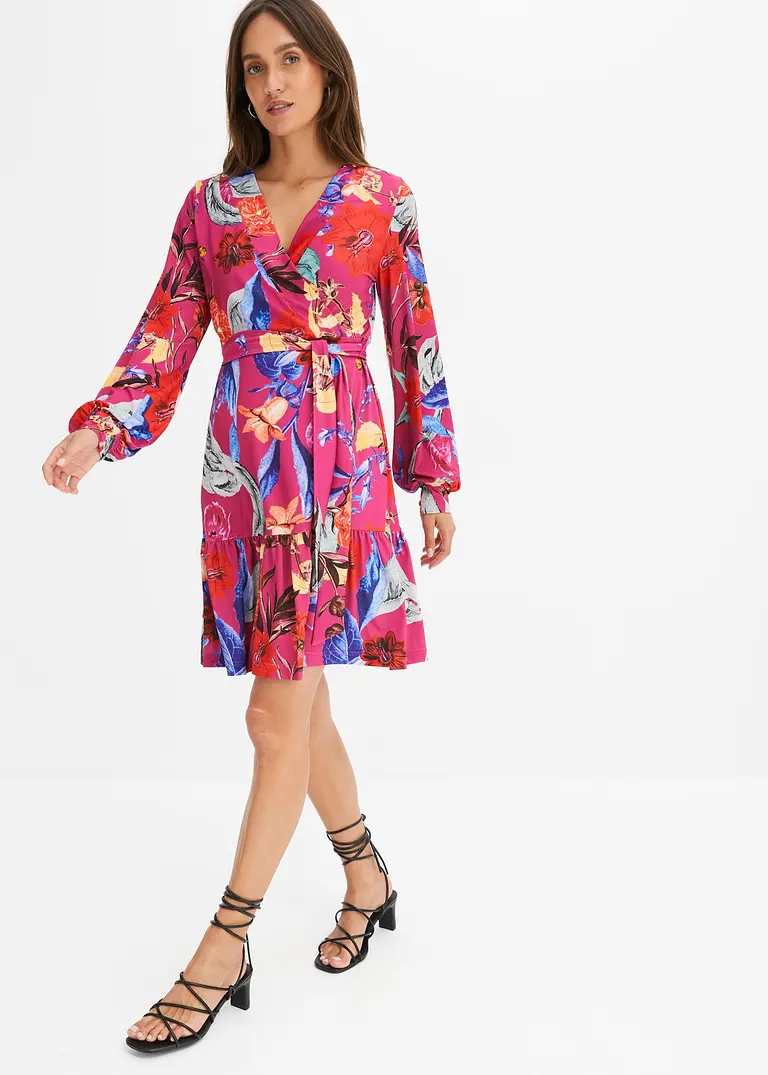 Bonprix Verspieltes Kleid Mit Wundervollem Print - Pink - Damen