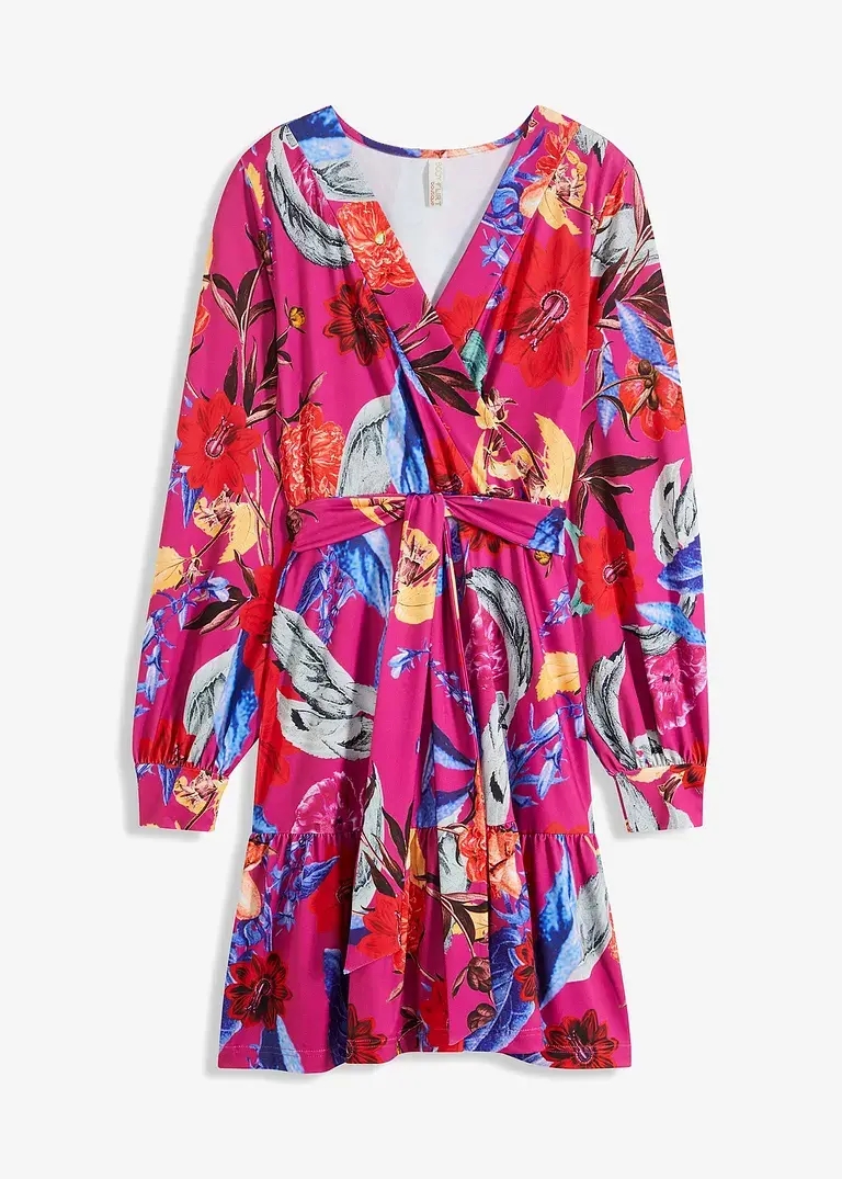 bonprix Verspieltes Kleid mit wundervollem Print - pink - Damen