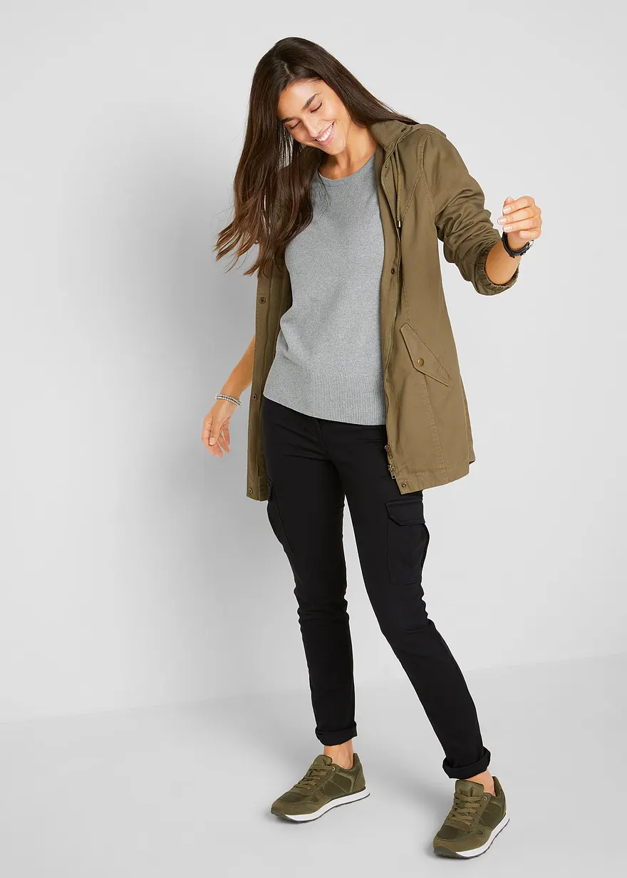 Bonprix Vielfach Kombinierbarer Basic Pullover Mir Recycelter Baumwolle