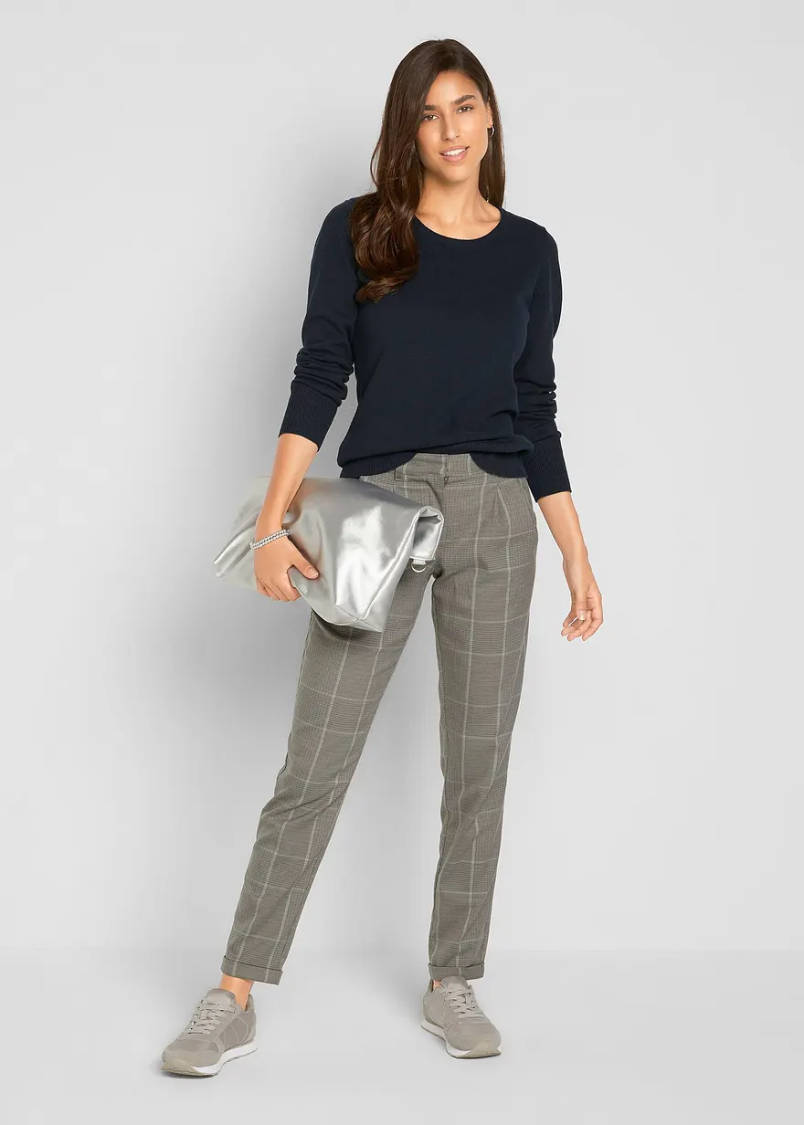 Bonprix Vielfach Kombinierbarer Basic Pullover Mir Recycelter Baumwolle