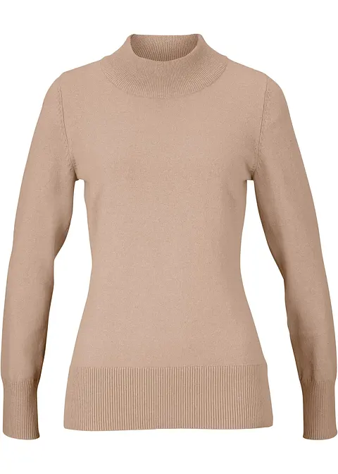 bonprix Vielfach kombinierbarer Pullover mit recycelter Baumwolle und Turtle-Neck