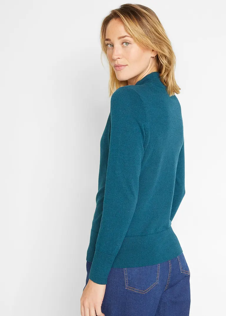 Bonprix Vielfach Kombinierbarer Pullover Mit Recycelter Baumwolle Und Turtle-Neck