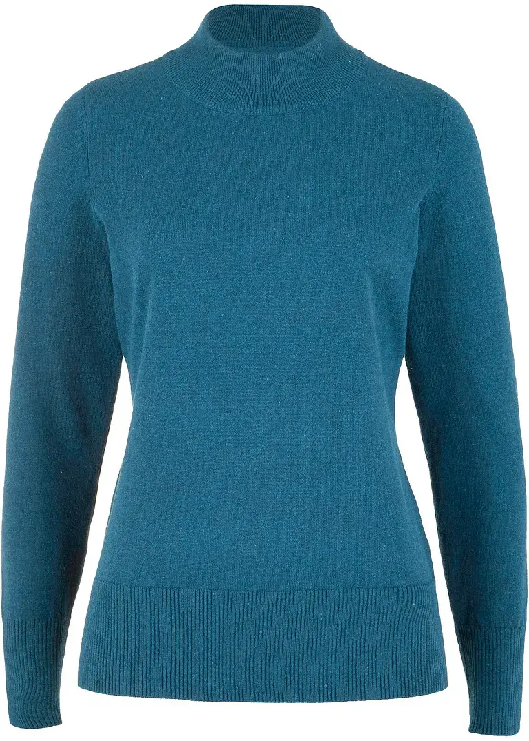 bonprix Vielfach kombinierbarer Pullover mit recycelter Baumwolle und Turtle-Neck