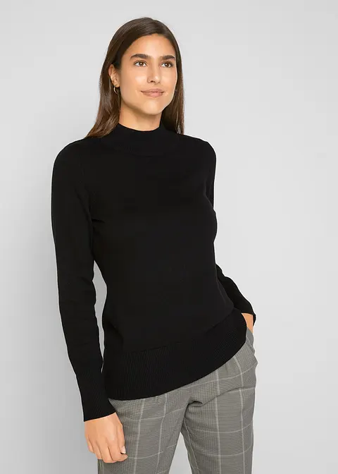 Bonprix Vielfach Kombinierbarer Pullover Mit Recycelter Baumwolle Und Turtle-Neck