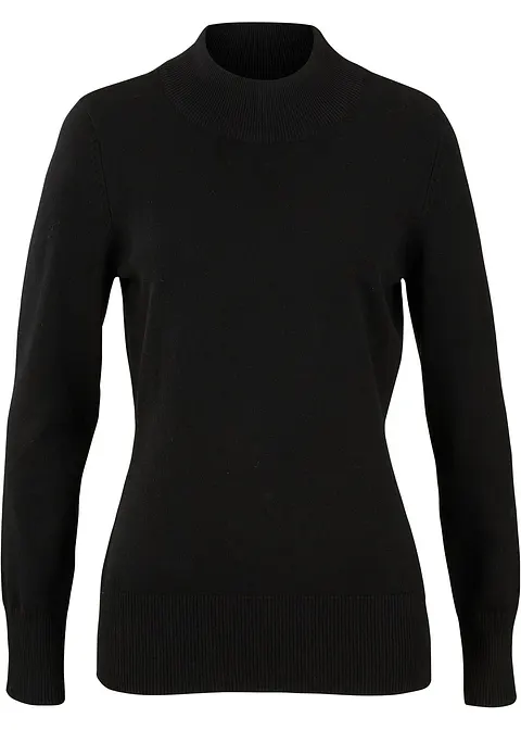 bonprix Vielfach kombinierbarer Pullover mit recycelter Baumwolle und Turtle-Neck