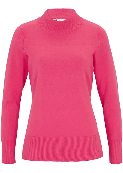 bonprix Vielfach kombinierbarer Pullover mit recycelter Baumwolle und Turtle-Neck