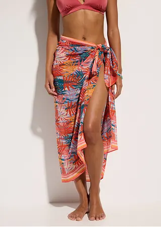 Bonprix Vielseitig Einsetzbarer Pareo Mit Floralem Druck - Pink