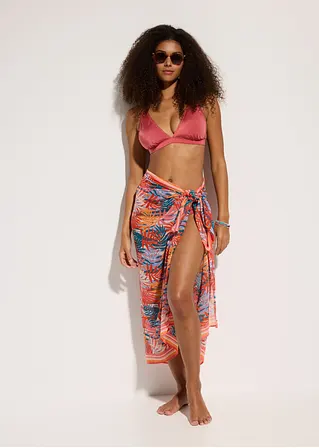 Bonprix Vielseitig Einsetzbarer Pareo Mit Floralem Druck - Pink