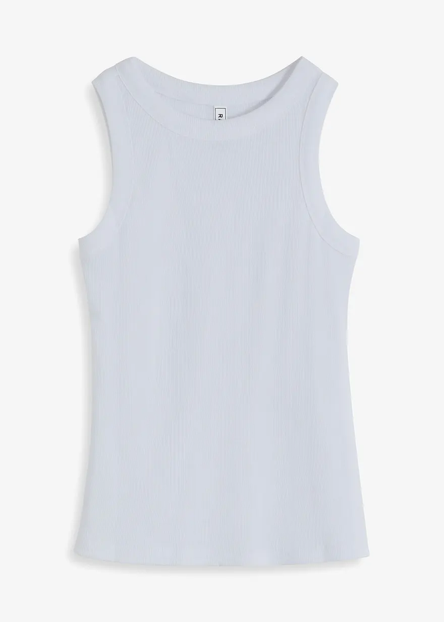 bonprix Vielseitig kombinierbar: Trendy Racer-Top - weiß