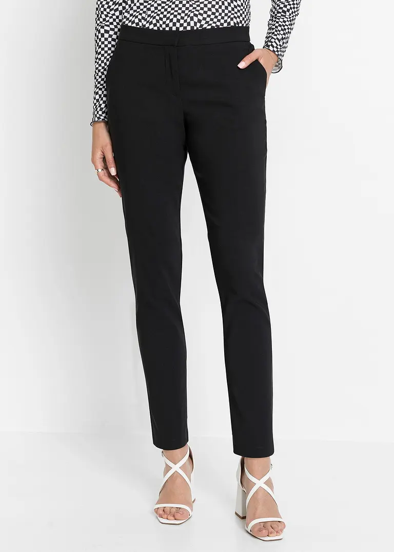 Bonprix Vielseitig Kombinierbare Business-Hose Mit Bequembund. - Schwarz