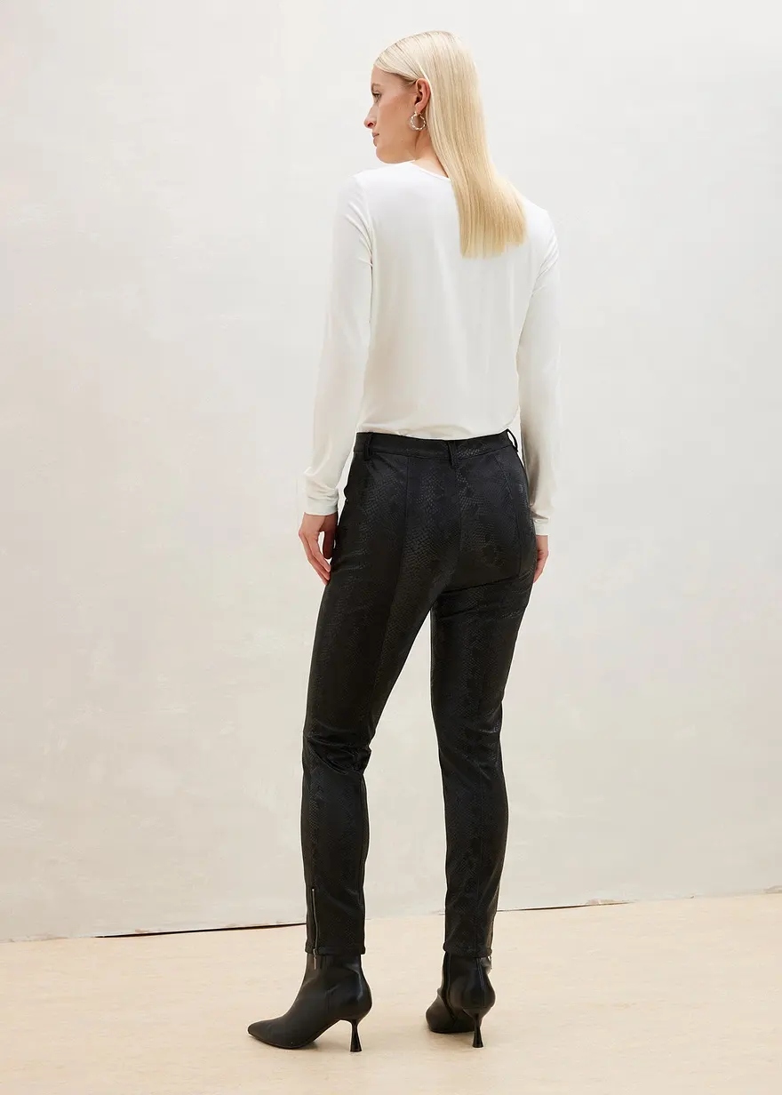 Bonprix Vielseitig Kombinierbare Lederimitathose Mit Snake Print - Damen