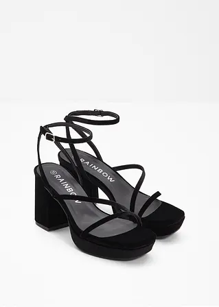 Bonprix Vielseitig Kombinierbare Plateau Sandalette - Schwarz