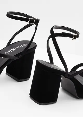 Bonprix Vielseitig Kombinierbare Plateau Sandalette - Schwarz