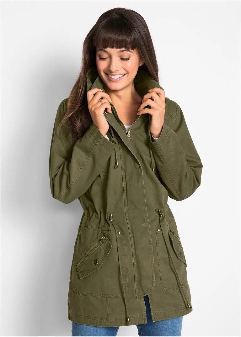 Bonprix Vielseitig Kombinierbare Sportliche Jacke Mit Taschen Aus Baumwolle