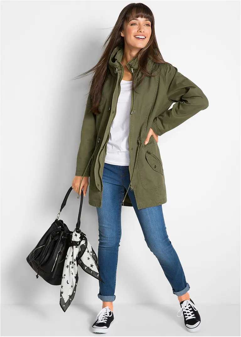 Bonprix Vielseitig Kombinierbare Sportliche Jacke Mit Taschen Aus Baumwolle
