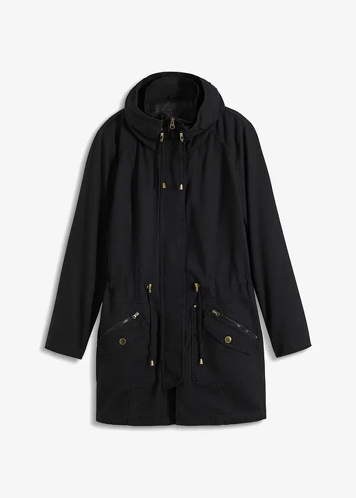 bonprix Vielseitig kombinierbare sportliche Jacke mit Taschen aus Baumwolle