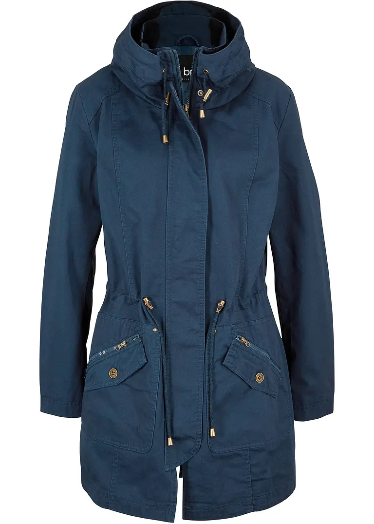 bonprix Vielseitig kombinierbare sportliche Jacke mit Taschen aus Baumwolle