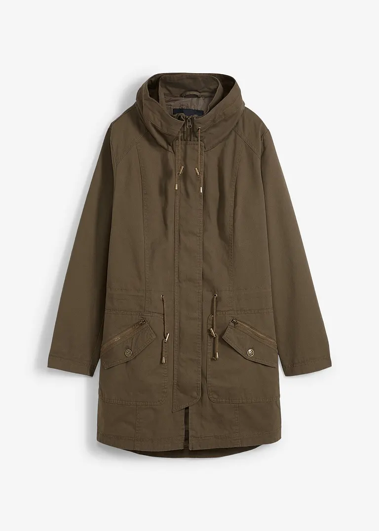 bonprix Vielseitig kombinierbare sportliche Jacke mit Taschen aus Baumwolle