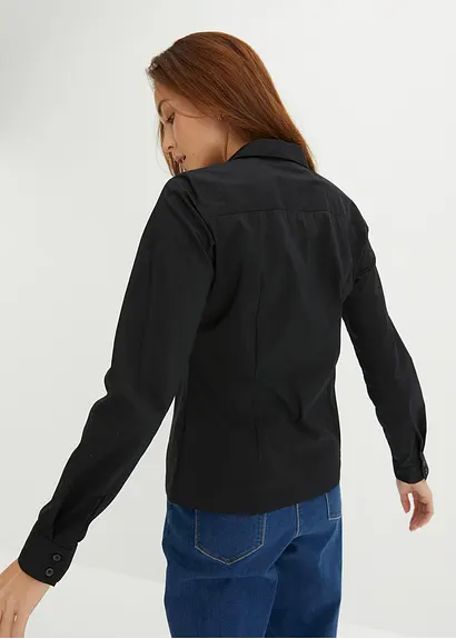Bonprix Vielseitig Kombinierbare Stretch-Bluse Mit Langen Ärmeln. - Damen