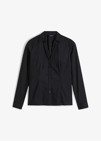 bonprix Vielseitig kombinierbare Stretch-Bluse mit langen Ärmeln. - Damen