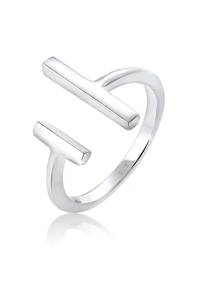 bonprix Vielseitig kombinierbarer Ring im Puristischen Look aus 925er Sterling Silber