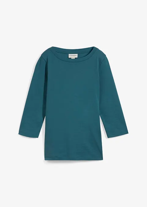 bonprix Vielseitig kombinierbares 3/4-Arm Shirt aus schwerer Bio-Baumwolle