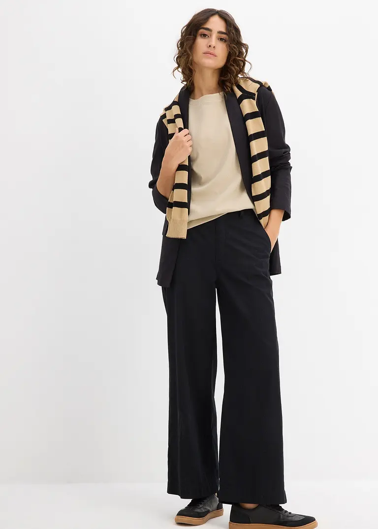 Bonprix Vielseitig Kombinierbares 3/4-Arm Shirt Aus Schwerer Bio-Baumwolle