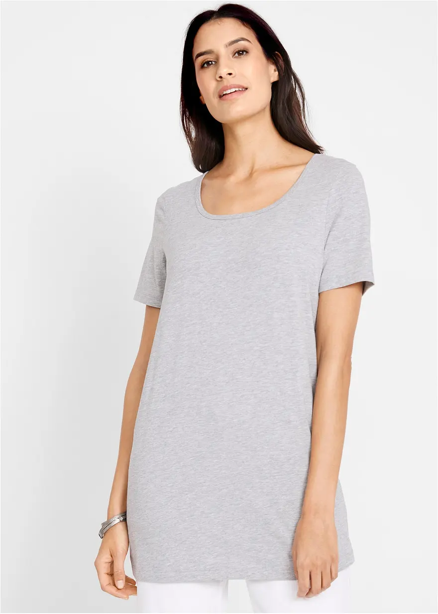 Bonprix Vielseitig Kombinierbares Basic-Long T-Shirt Im 2er-Pack - Damen