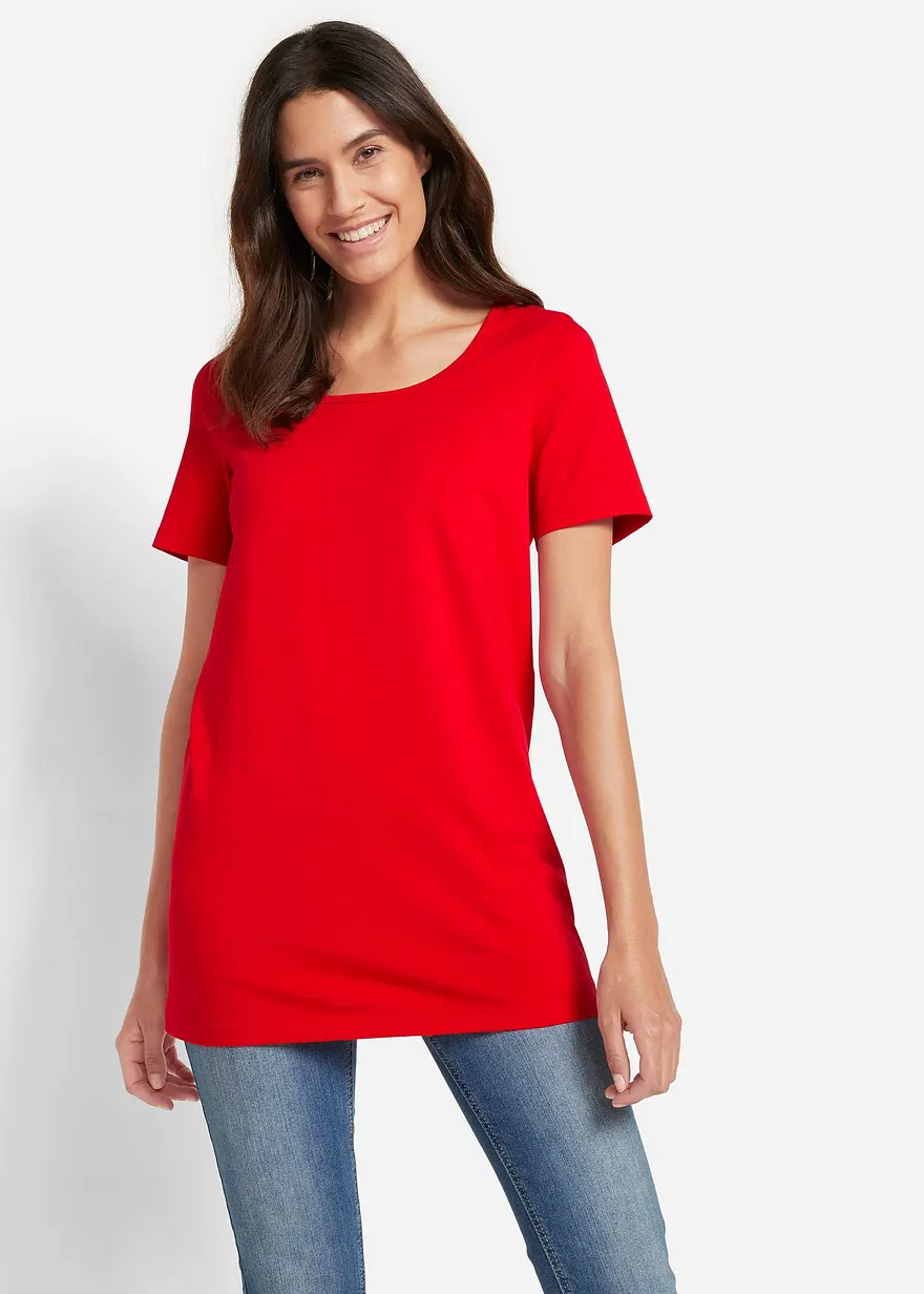 Bonprix Vielseitig Kombinierbares Basic-Long T-Shirt Im 2er-Pack - Damen