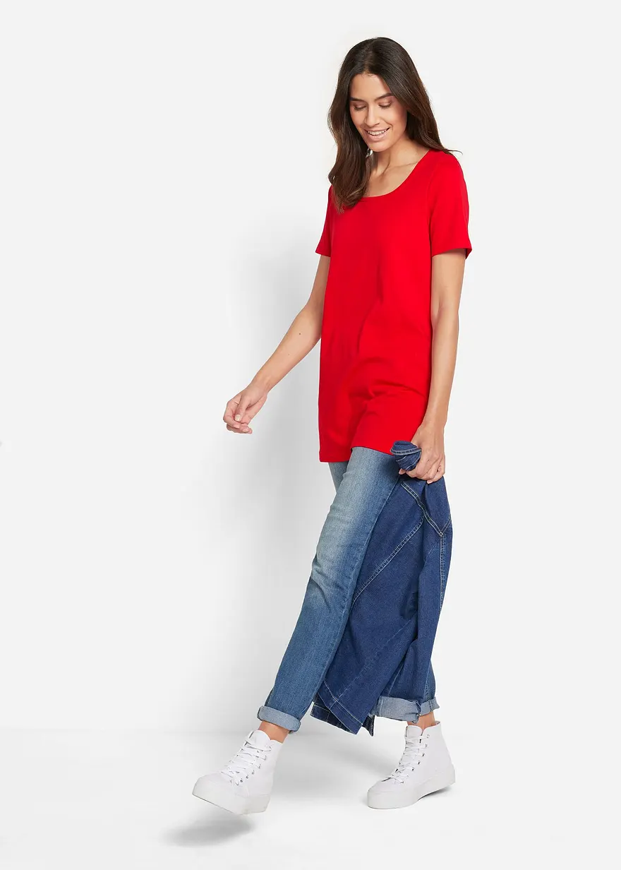 Bonprix Vielseitig Kombinierbares Basic-Long T-Shirt Im 2er-Pack - Damen