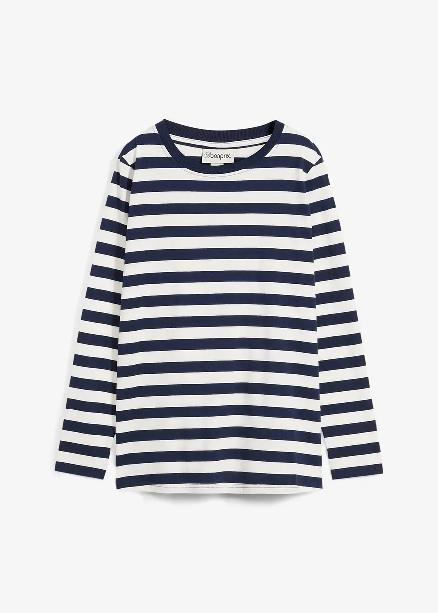 bonprix Vielseitig kombinierbares Langarmshirt - blau - Damen