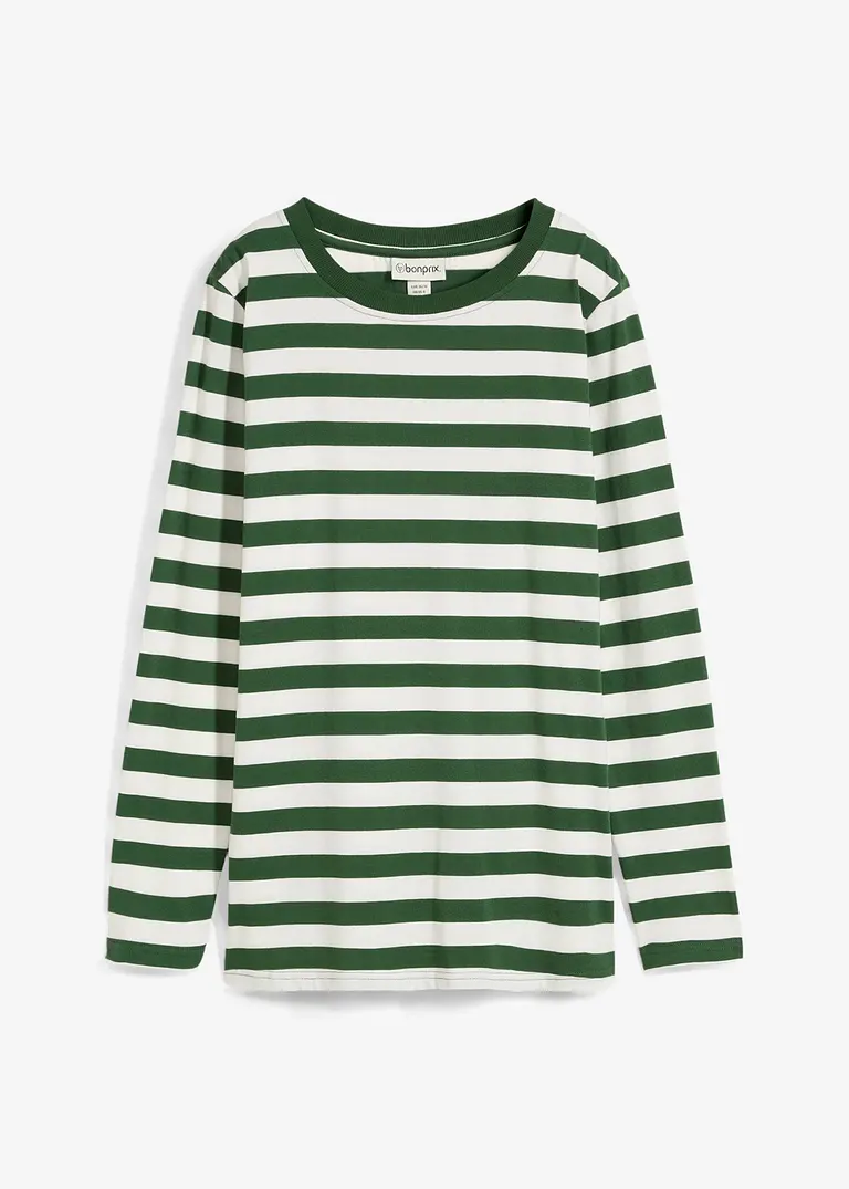 bonprix Vielseitig kombinierbares Langarmshirt - grün - Damen