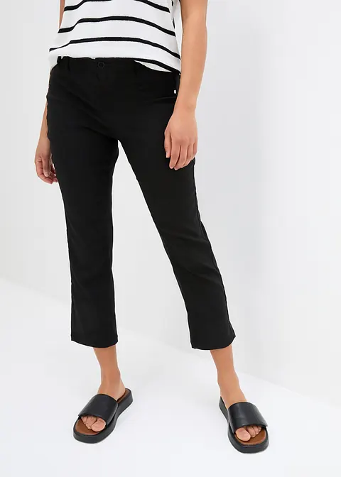Bonprix Vielseitige Bengalin-Hose- Ausgezeichnete Elastizität Und Besonders Formstabil. Das Material Ist Hautfreundliche Weiche Viskose Die Zusammen Mit Elastischen Polyesterfasern Für Einen Hohen Tragekomfort Und Einen Seiden