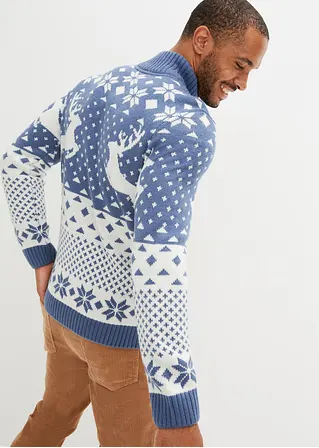 Bonprix Voluminöser Strick Ideal Für Kalte Tage - Blau