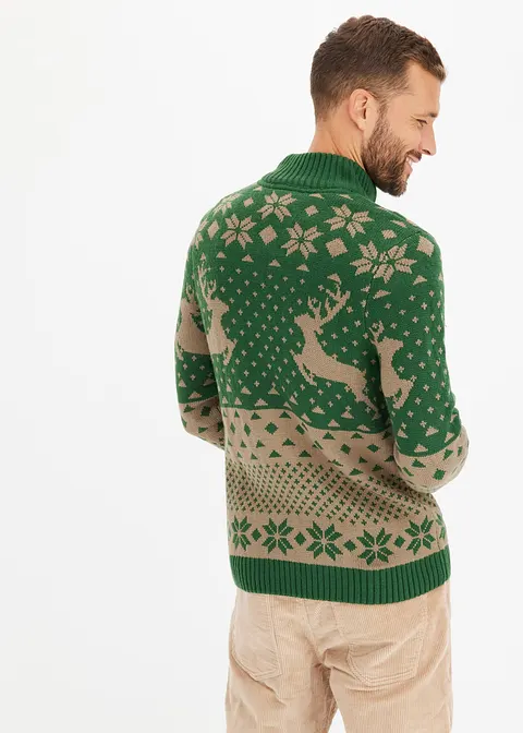 Bonprix Voluminöser Strick Ideal Für Kalte Tage - Grün