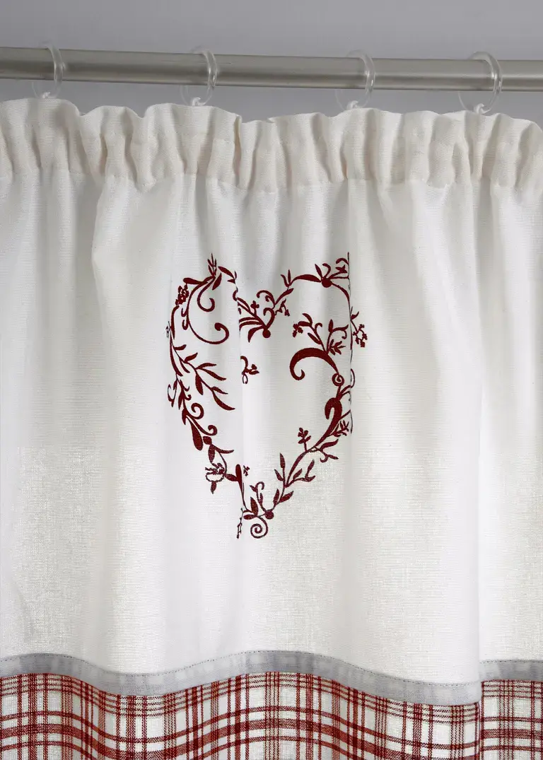 Bonprix Vorhang Im Klassischem Landhausstil - Rot Kräuselband