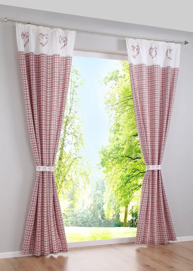 bonprix Vorhang im klassischem Landhausstil - rot Kräuselband