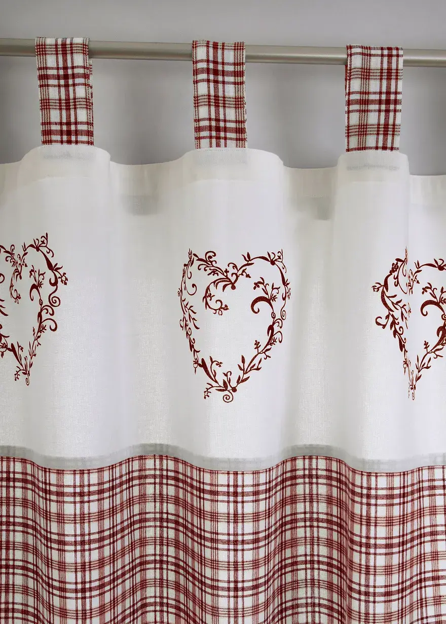Bonprix Vorhang Im Klassischem Landhausstil - Rot Schlaufen