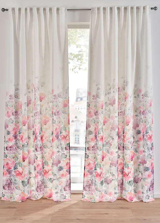 bonprix Vorhang mit farbigen Akzenten - rosa Multifunktionsband