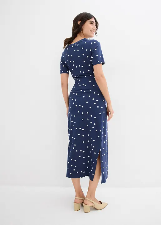 Bonprix Wadenlanges Midikleid Für Schwangere - Blau - Damen