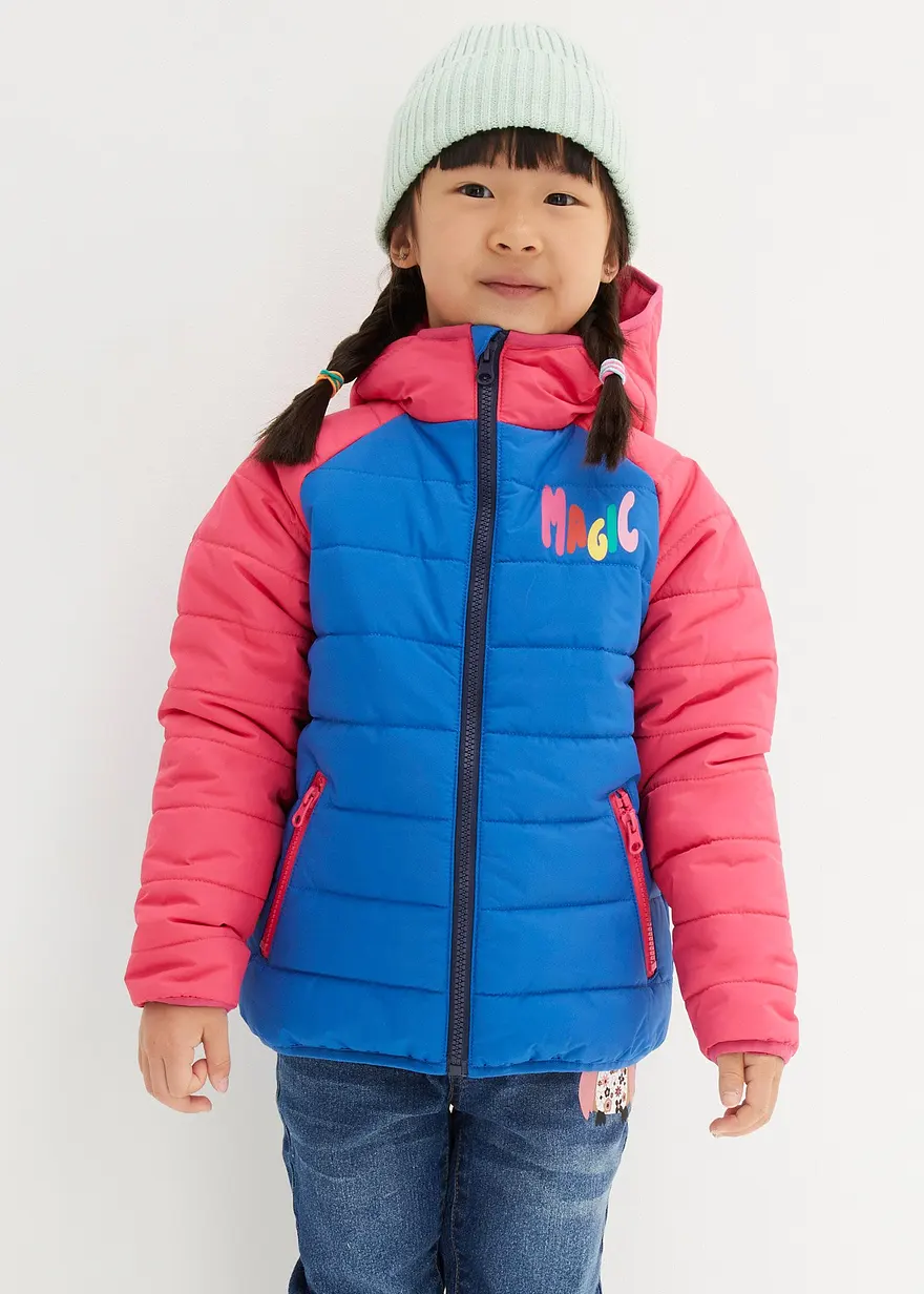 Bonprix Warme Mädchen Jacke In Bunten Farben - Blau - Kinder