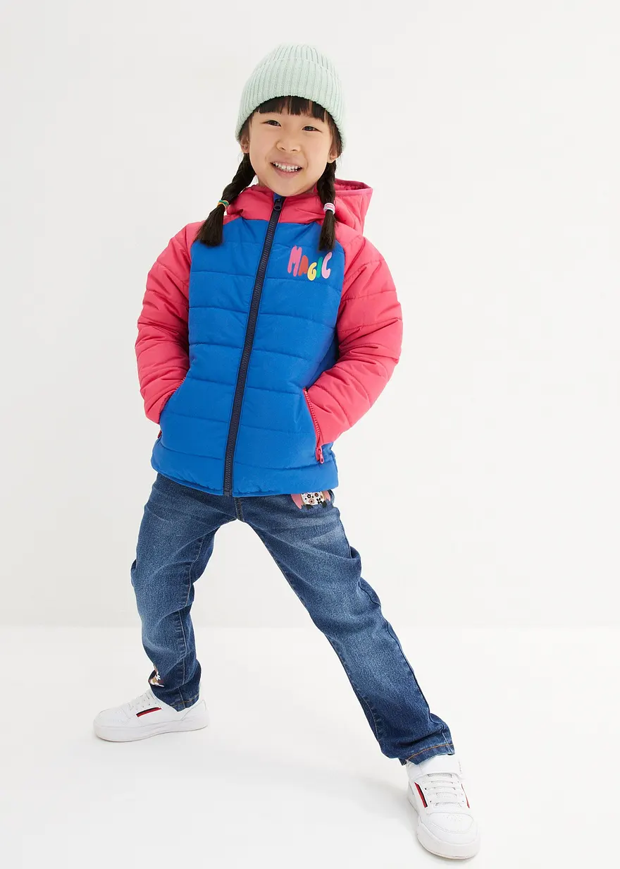 Bonprix Warme Mädchen Jacke In Bunten Farben - Blau - Kinder