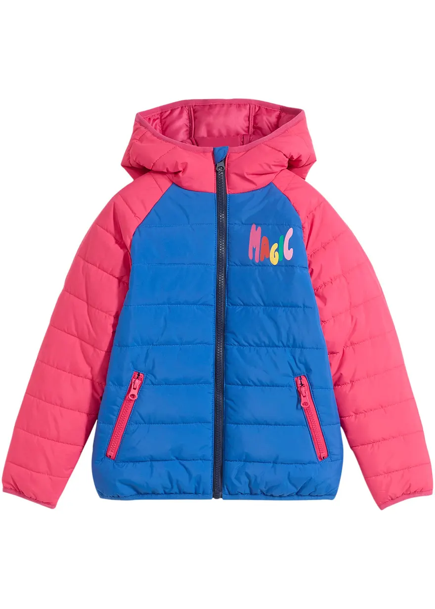 bonprix Warme Mädchen Jacke in bunten Farben - blau - Kinder