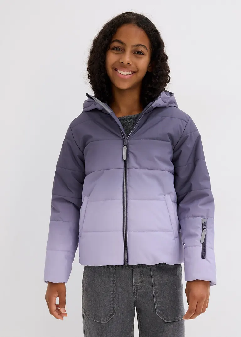Bonprix Wärmende Mädchen Ski Jacke Mit Reflektierenden Details - Lila