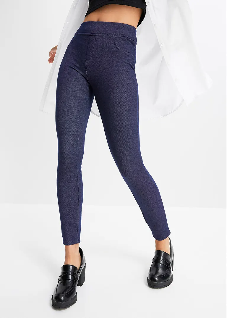 Bonprix Wärmende Thermo Jeggings In Jeansoptik - Blau - Damen