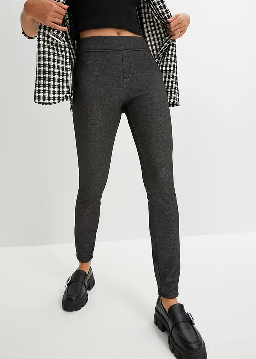 Bonprix Wärmende Thermo Jeggings In Jeansoptik - Schwarz