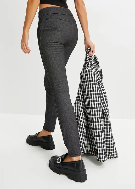 Bonprix Wärmende Thermo Jeggings In Jeansoptik - Schwarz