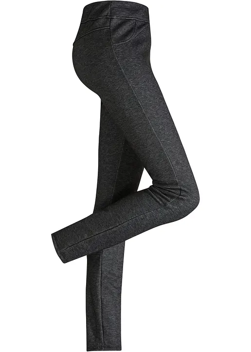 bonprix Wärmende Thermo Jeggings in Jeansoptik - schwarz