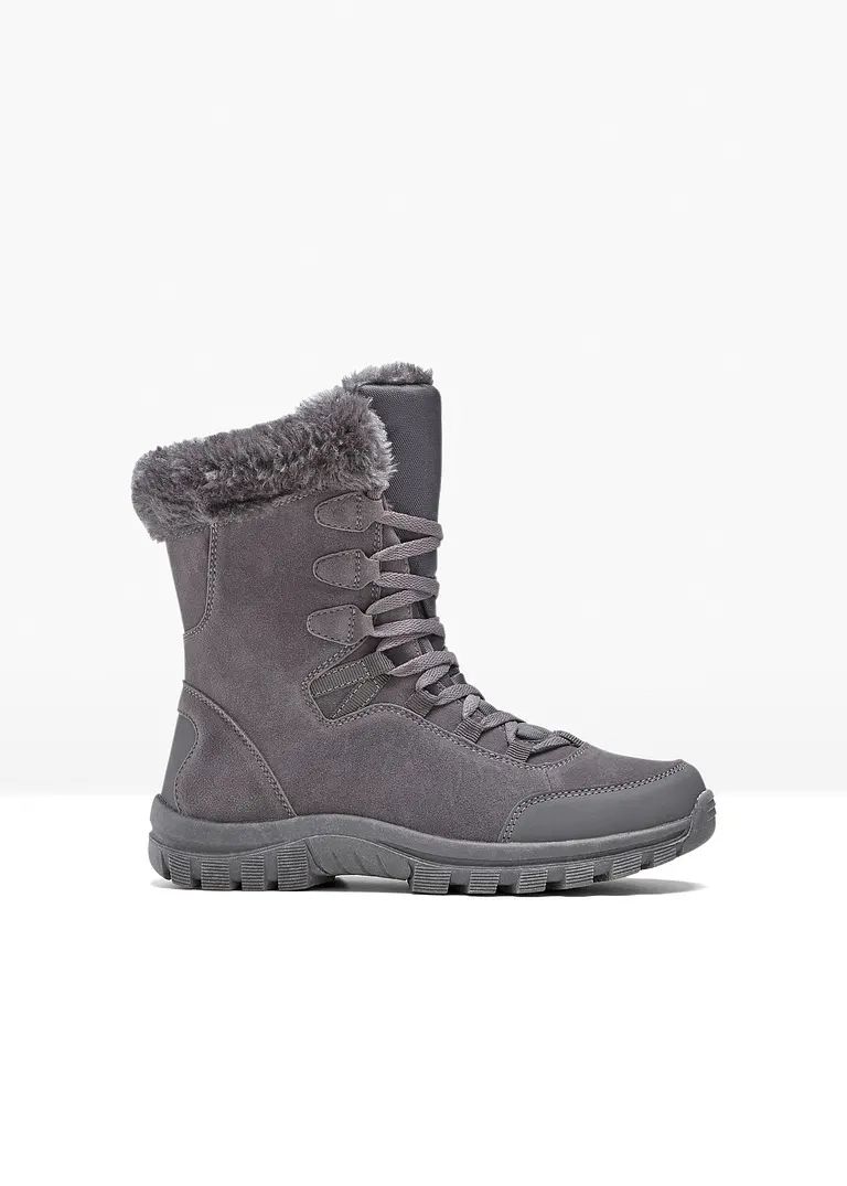 bonprix Warmer Winter Schnür Boot mit Tex-Membran - grau